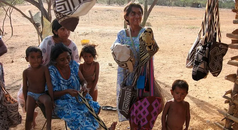 Wayuu community members benefiting from bag sales